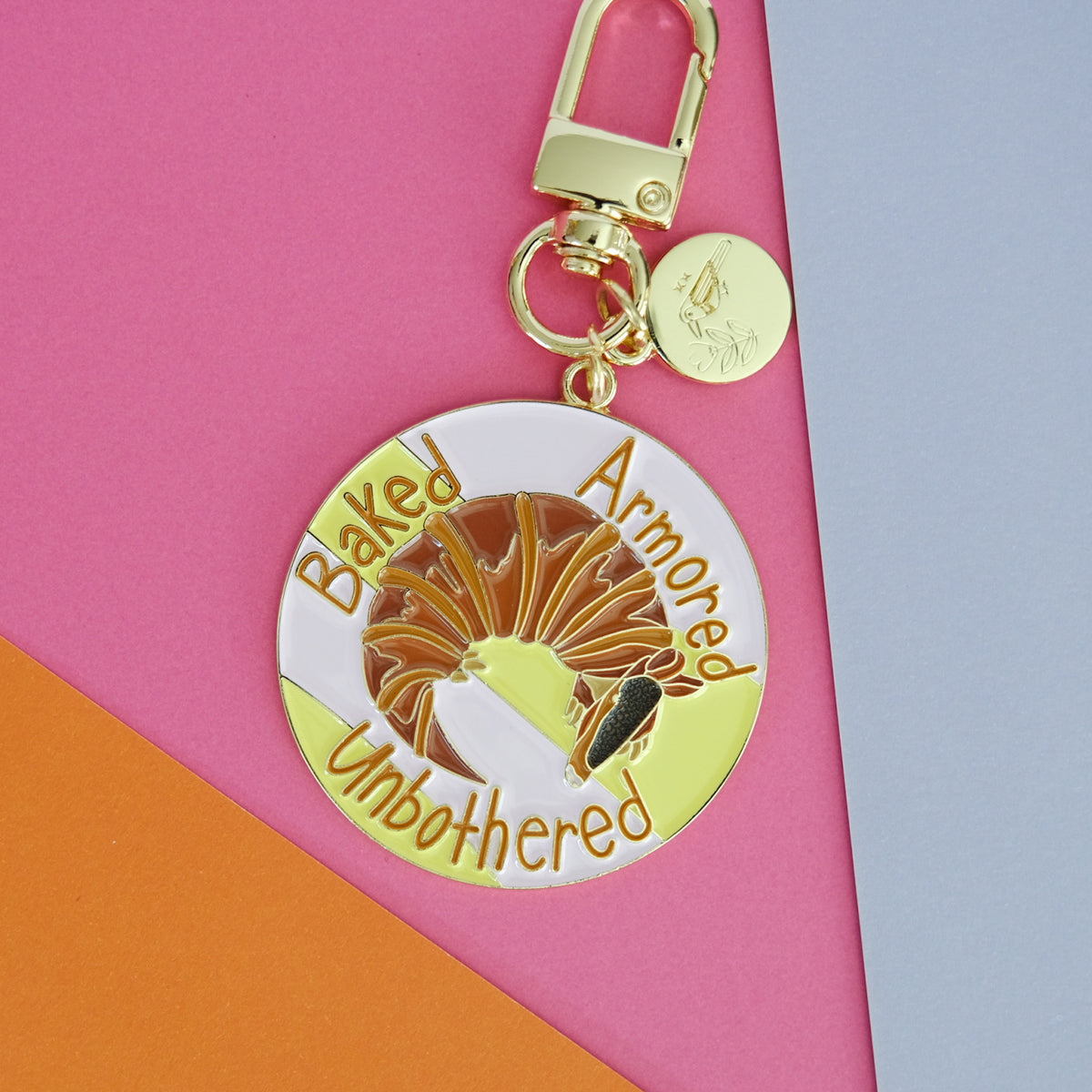 Croissantadillo Armadillo Enamel Keychain