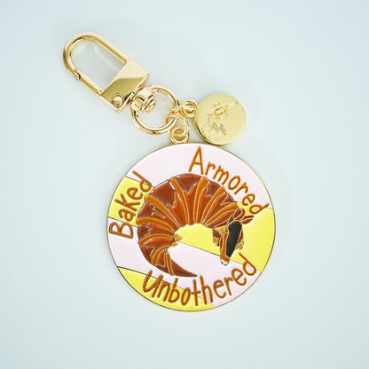 Croissantadillo Armadillo Enamel Keychain