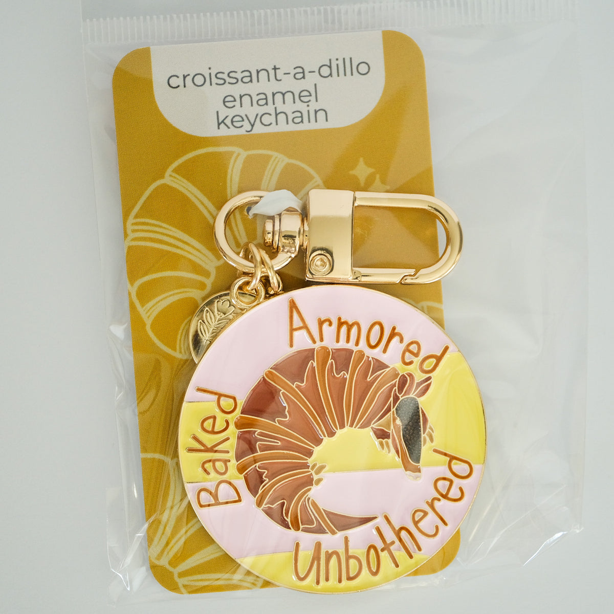 Croissantadillo Armadillo Enamel Keychain