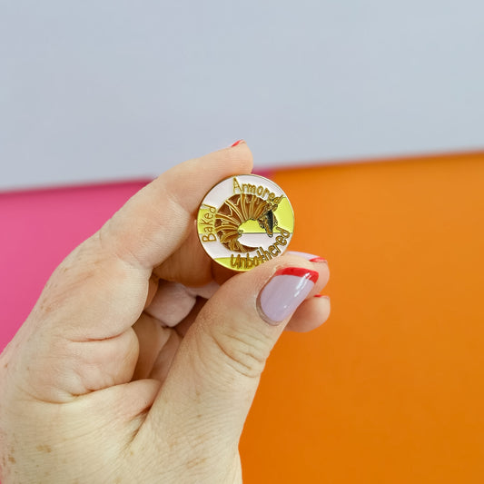 Armadillo Croissant Enamel Pin