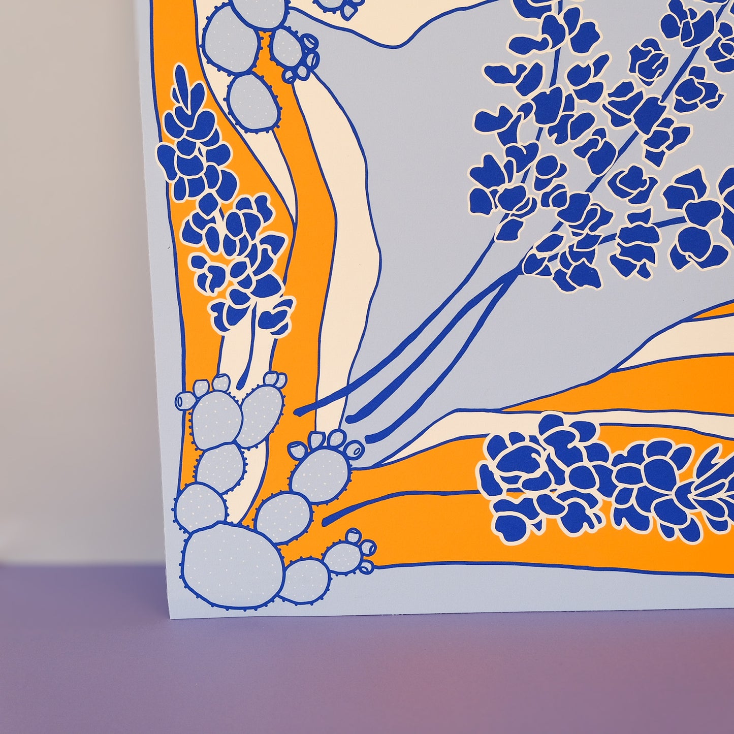 Art Print – Texas Hill Country Bluebonnets Illustration