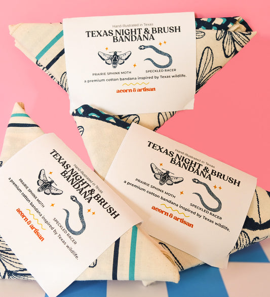 Moth and Snake Bandana | Acorn and Artisan