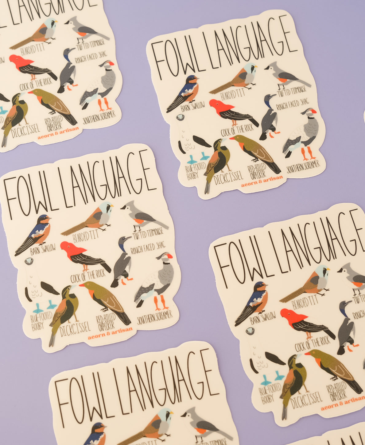 Fowl Language Vinyl Sticker – Funny Bird Sticker