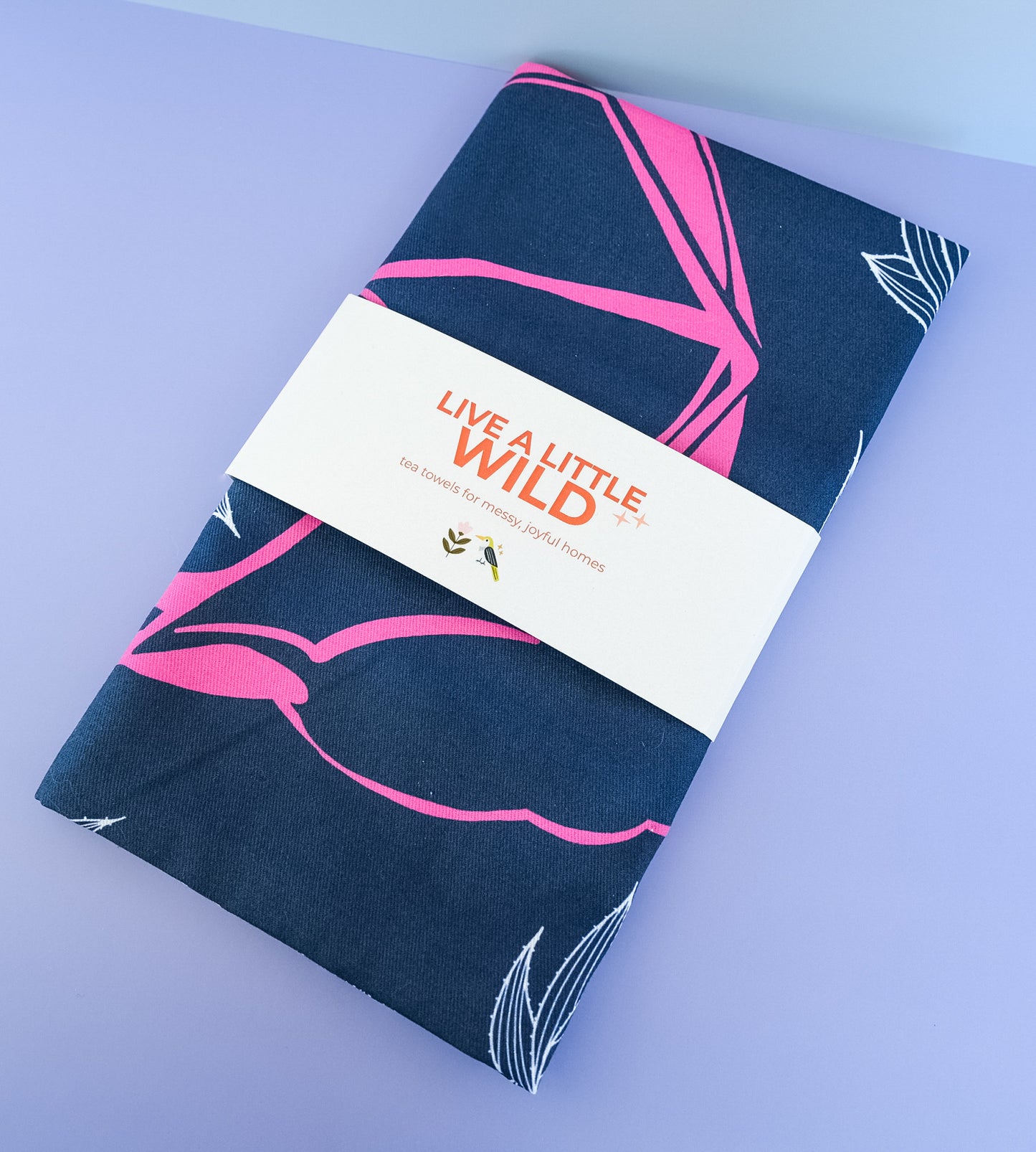 Midnight Pollinator Tea Towel | Mexican Long-Nosed Bat Cotton Flour Sack 16" × 28"