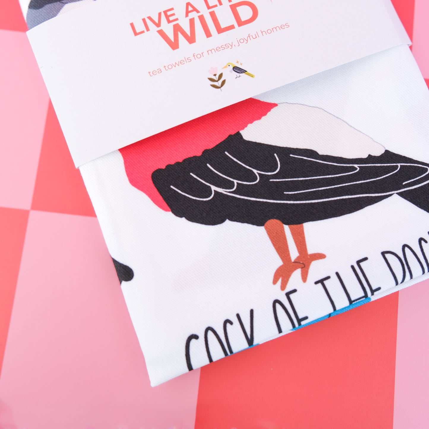 Fowl Language Tea Towel | Cotton Flour Sack 16" × 28"