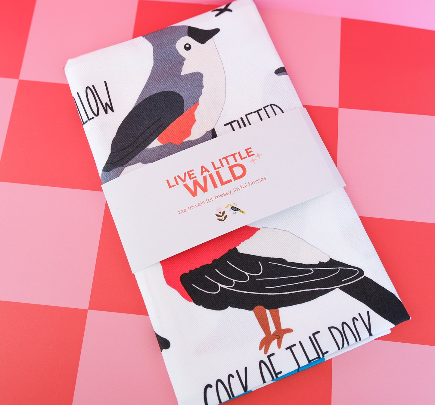 Fowl Language Tea Towel | Cotton Flour Sack 16" × 28"