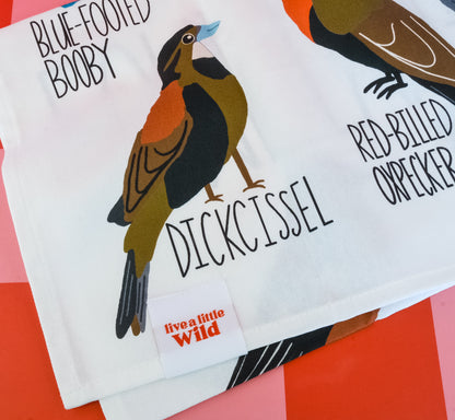 Fowl Language Tea Towel | Cotton Flour Sack 16" × 28"