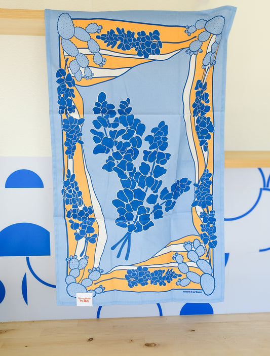 Texas Hill Country Bluebonnets Tea Towel product photo