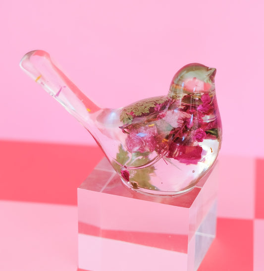 Pressed Flower Bird