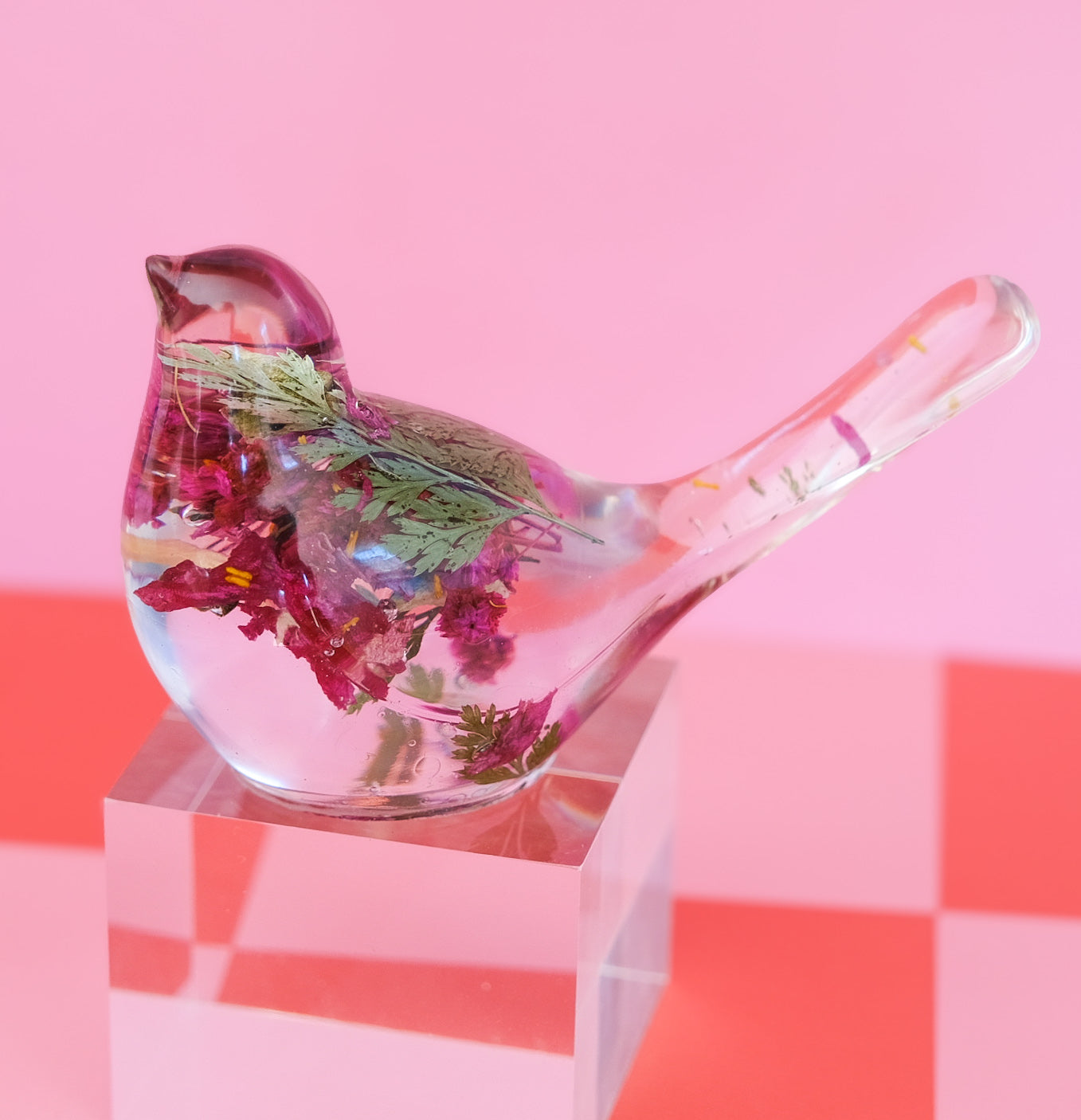 Pressed Flower Bird