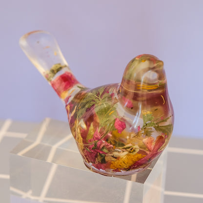 Red Wildflower Bird