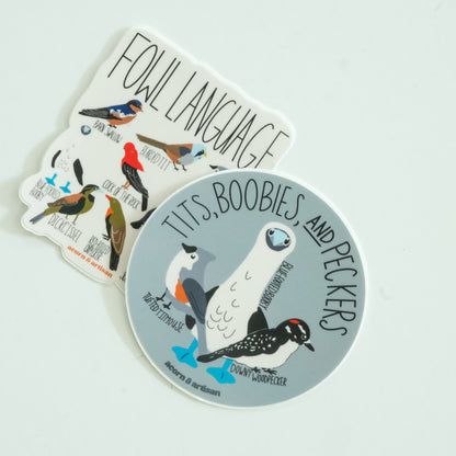 Tits, Boobies & Peckers Vinyl Sticker | 3" Waterproof Vinyl