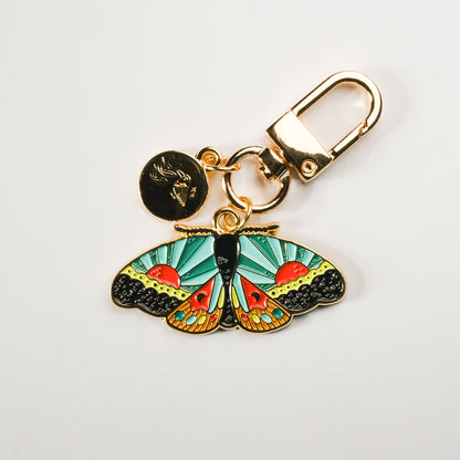 Cosmic Moth Enamel Keychain | 2" Hard Enamel