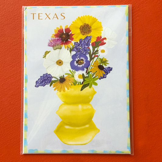 Texas Wildflower – Botanical Flower Illustration, Nature Wall Decor, Modern Cottagecore Home Gift