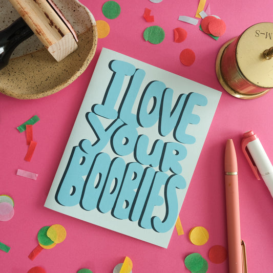 I Love Your Boobies Card | Funny Blue-Footed Booby Card
