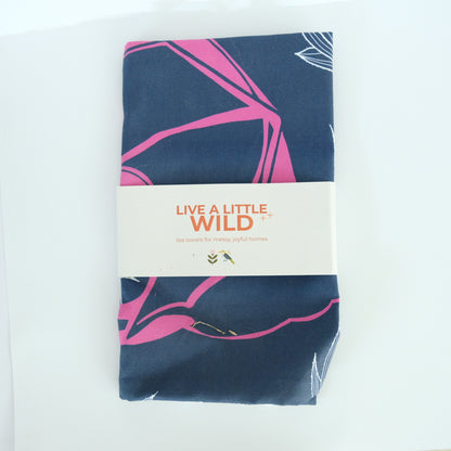 Midnight Pollinator Tea Towel with Acorn & Artisan retail packaging