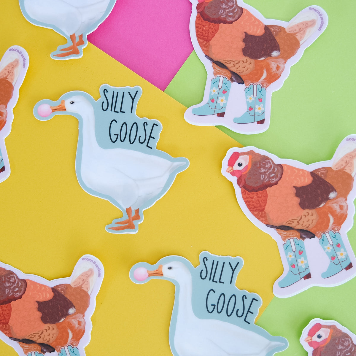 Cowgirl Chicken Vinyl Sticker