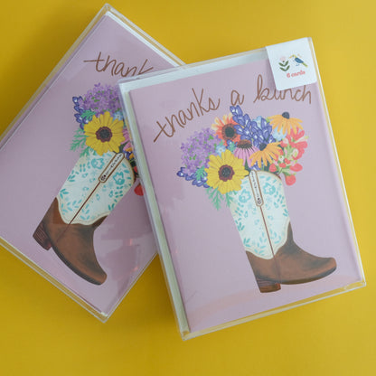 Thank You Card Set of 6 | Monarch & Cowgirl Boot