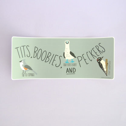 Tits, Boobies & Peckers Bumper Sticker