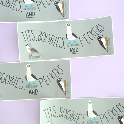 Tits, Boobies & Peckers Bumper Sticker