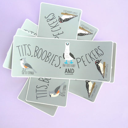 Tits, Boobies & Peckers Bumper Sticker