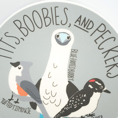 Tits, Boobies & Peckers Vinyl Sticker