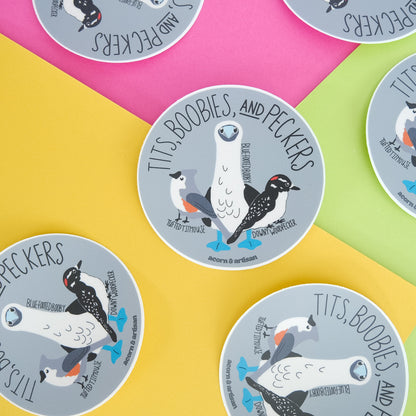 Tits, Boobies & Peckers Vinyl Sticker