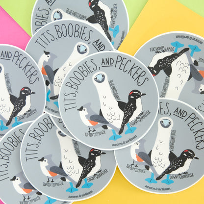 Tits, Boobies & Peckers Vinyl Sticker