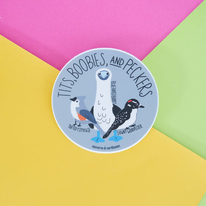 Tits, Boobies & Peckers Vinyl Sticker