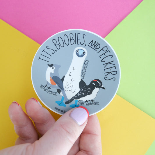 Tits, Boobies & Peckers Vinyl Sticker