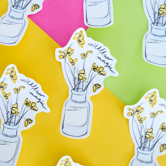 Wildflower Magic Vinyl Sticker