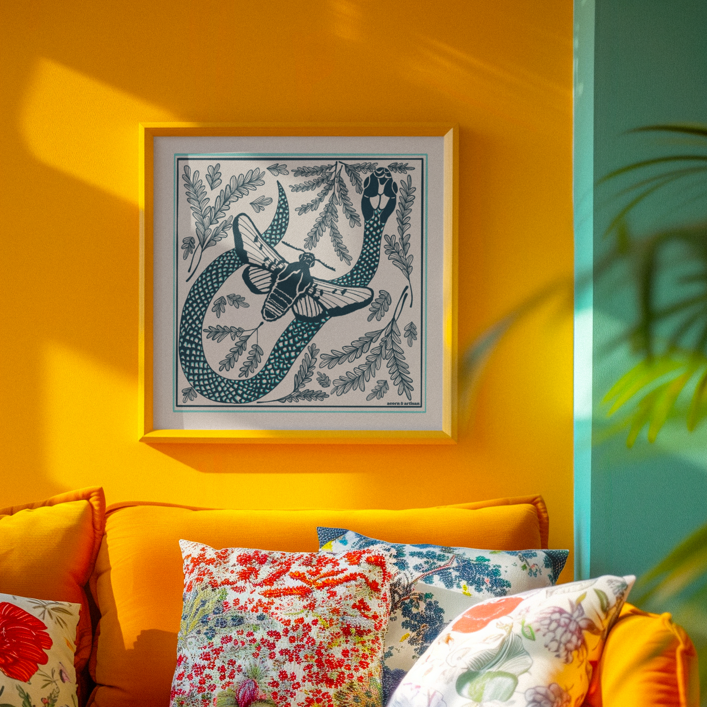 Art Print – Moth and Snake Illustration