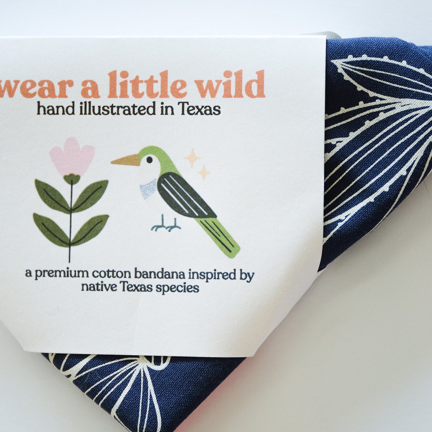 Mexican Long-Nosed Bat Bandana | Midnight Pollinator Cotton 22" × 22"