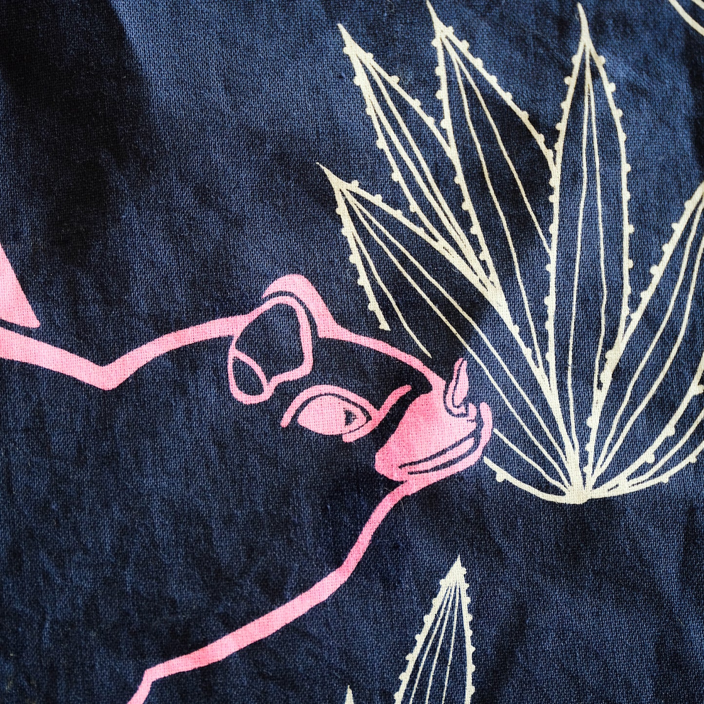 Mexican Long-Nosed Bat Bandana | Midnight Pollinator Cotton 22" × 22"