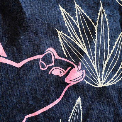 Mexican Long-Nosed Bat Bandana | Midnight Pollinator Cotton 22" × 22"