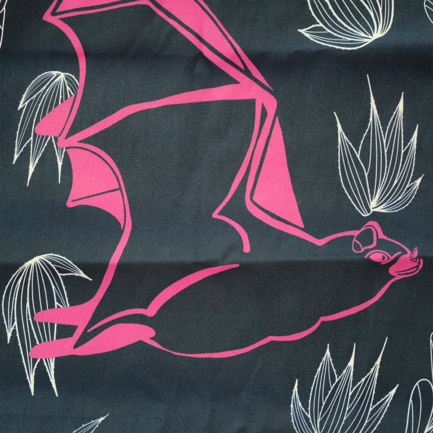 Midnight Pollinator Tea Towel | Mexican Long-Nosed Bat Cotton Flour Sack 16" × 28"