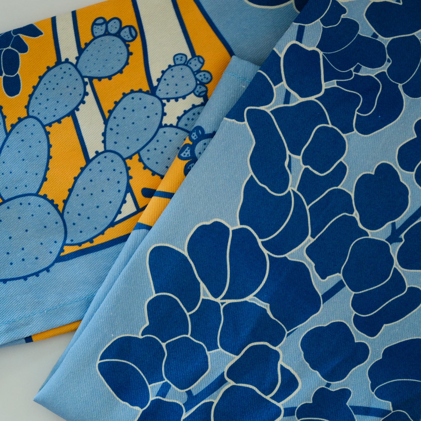 Texas Hill Country Bluebonnets Tea Towel | 100% Cotton Flour Sack 16" × 28"
