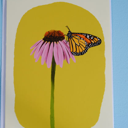 Coneflower & Monarch Greeting Card | Acorn & Artisan