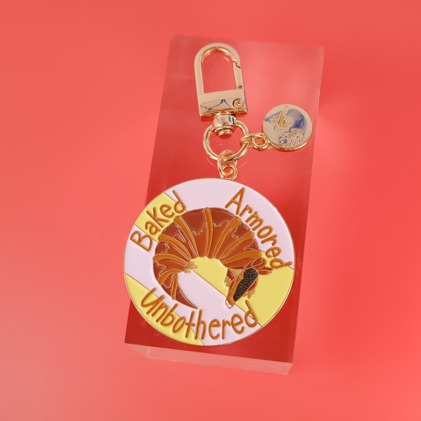 Armadillo Keychain, Croissantadillo Design