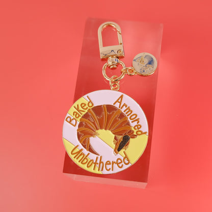 Armadillo Keychain, Croissantadillo Design