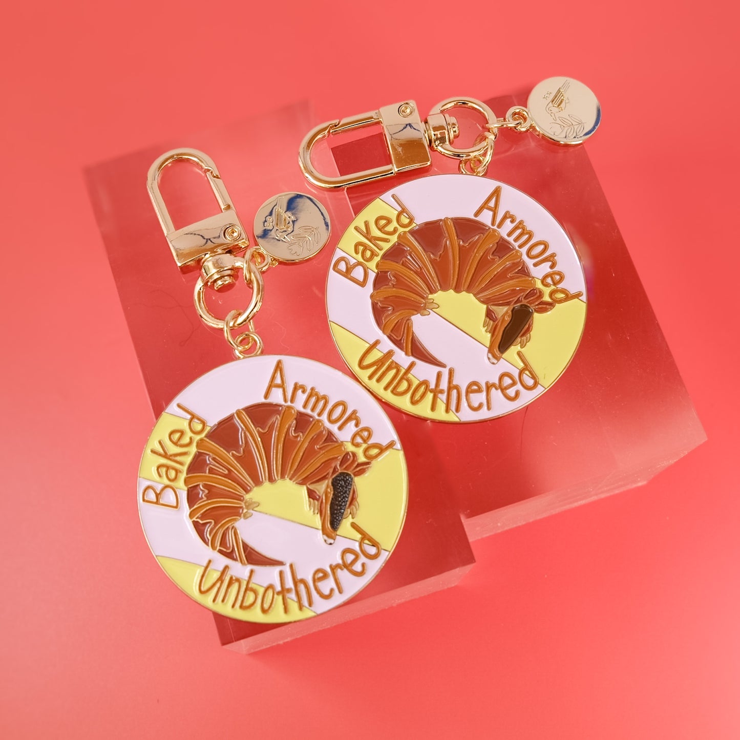 Armadillo Keychain, Croissantadillo Design