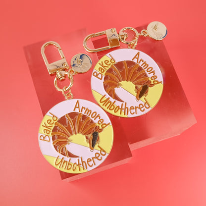Armadillo Keychain, Croissantadillo Design