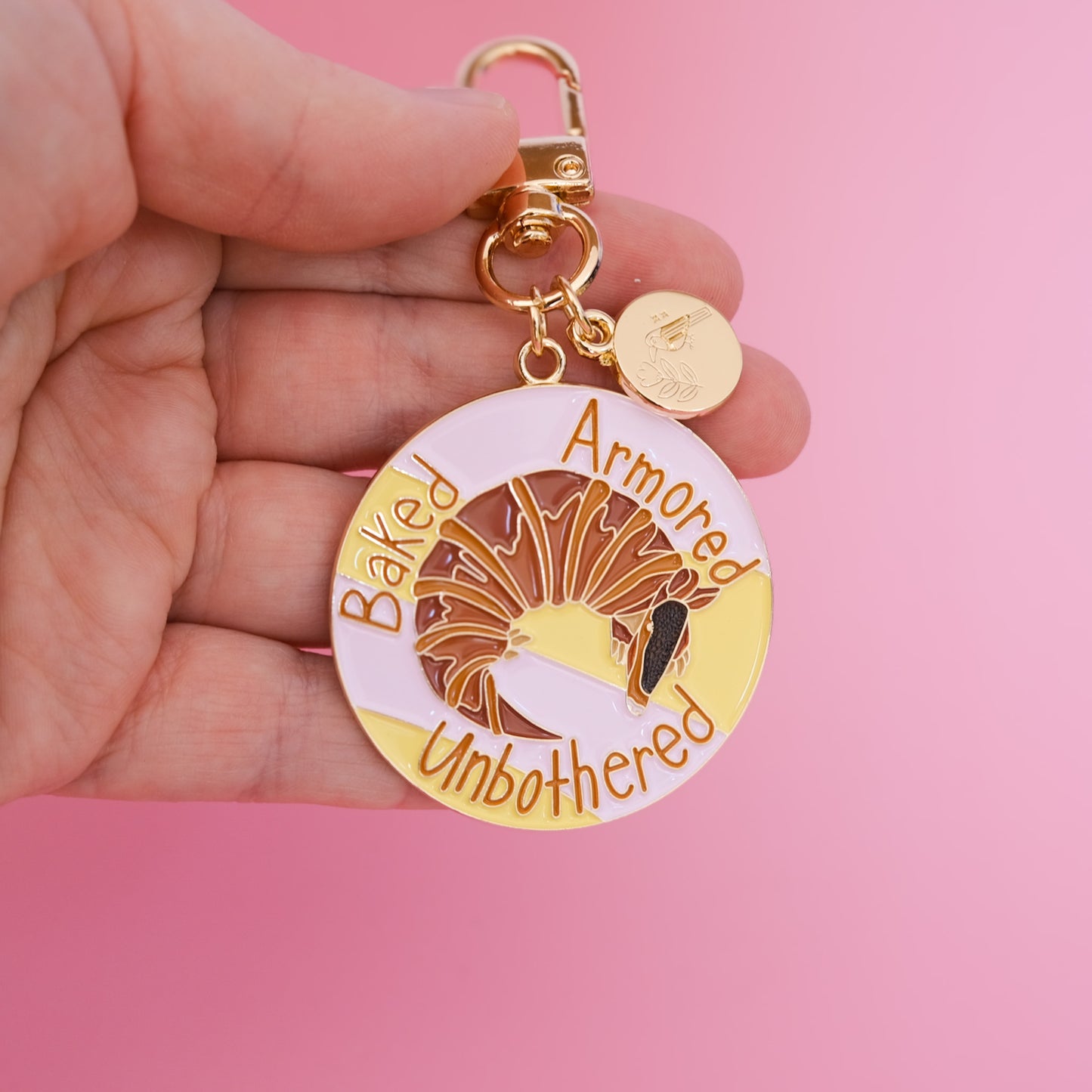 Armadillo Keychain, Croissantadillo Design