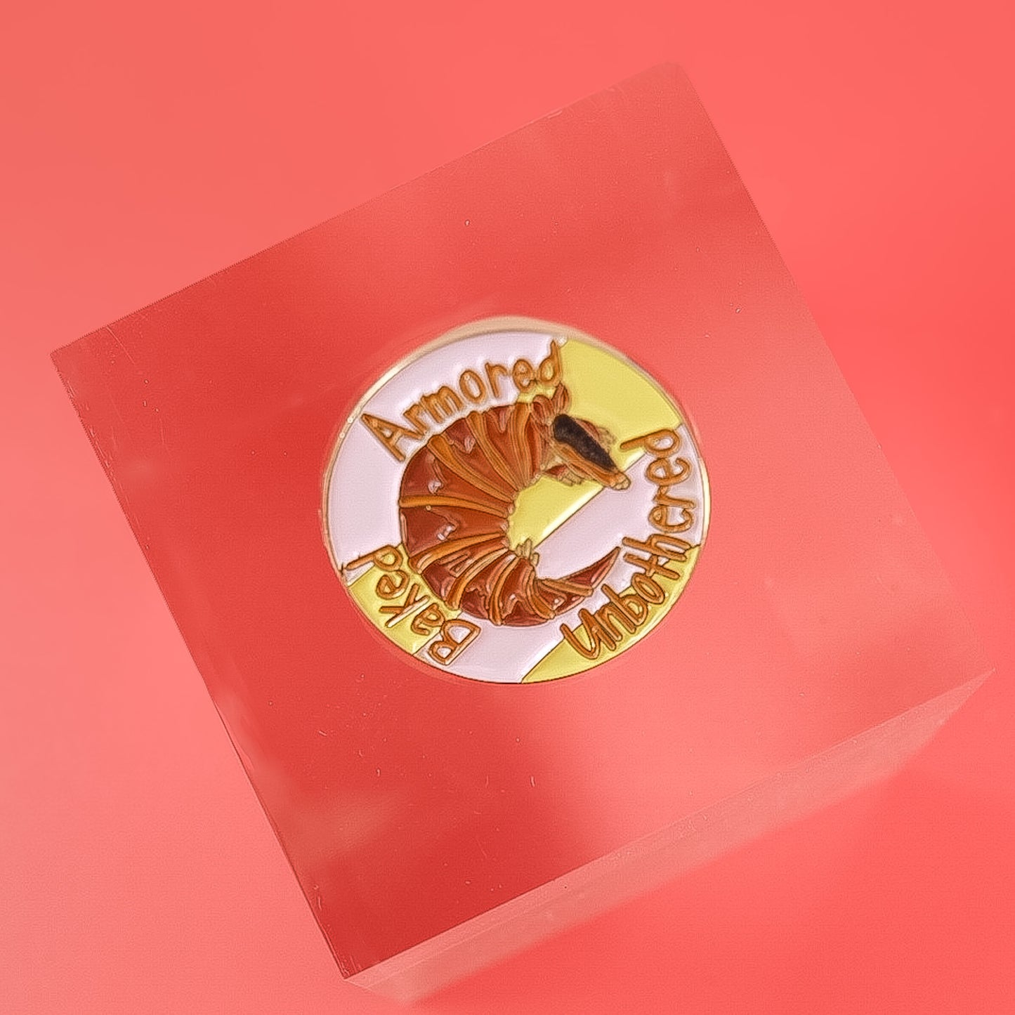 Croissantadillo Enamel Pin – Armadillo Animal Pin