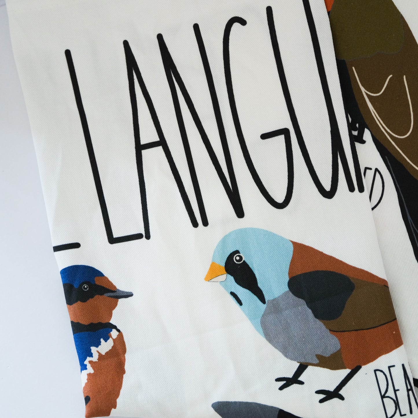 Fowl Language Tea Towel | 100% Cotton Flour Sack 16" × 28"