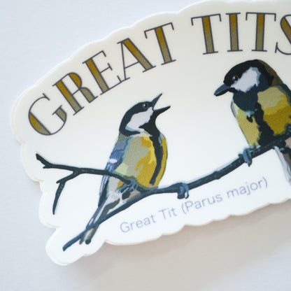 Great Tit Vinyl Sticker | 3" Waterproof Vinyl