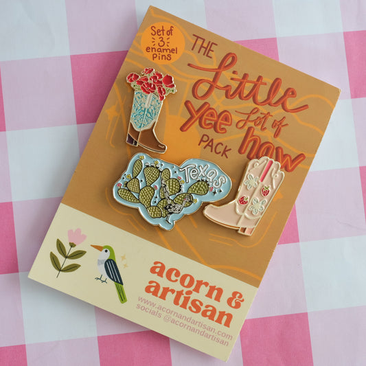 A Little Bit of Yeehaw Enamel Pin Set
