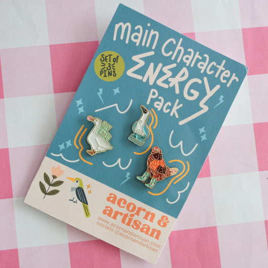 Main Character Energy Enamel Pin Set