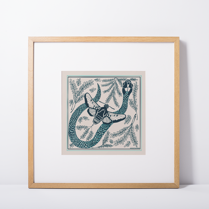 Art Print – Moth and Snake Illustration