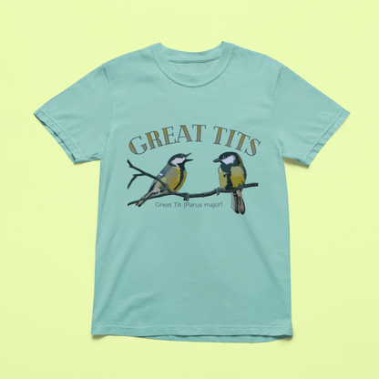 Great Tits T-Shirt | Funny Bird Lover Gift for Pun Enthusiasts